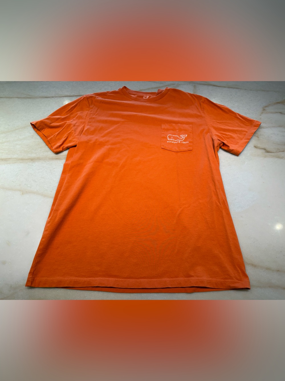 Vineyard Vines Orange Pocket Tee - Short Sleeve Top